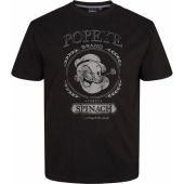 North 56 Mens Big Size Popeye Print Cotton Crew Neck T Shirt