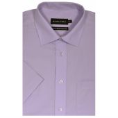Double Two Short Sleeve Plain Formal Shirt