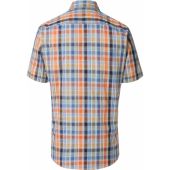 Casa Moda Mens Big Size Casual Multi Colour Check Button Down Short Sleeve Shirt