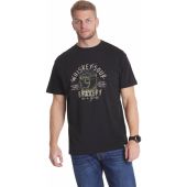 North 56°4 Mens Big Size Whiskey Print Crew Neck Tee Shirt