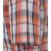 Casa Moda Mens Big Size Seersucker Check Casual Fit Cotton Short Sleeve Shirt With Breast Pocket