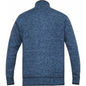 D555 Mens Big Size Fleece Lined Cable Knit Full Zip Cardigan