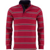Mens Big Size Fynch Hatton Quarter Neck Zip Rugby Sweatshirt