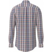 Fynch Hatton Mens Big Size Cotton Check Button Down Collar Long Sleeve Casual Shirt