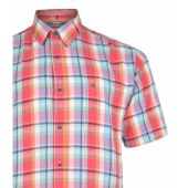 Peter Gribby Linen Mix Check Short Sleeve Shirt