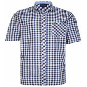 Mens Big size Espionage Button Down Collar Check Shirt
