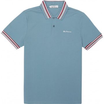 Ben Sherman Mens Big Size House Multi Stripe Collar Cotton Polo