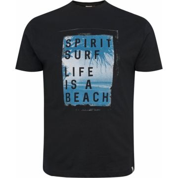 North 56 Mens Big Size Spirit Surf Print Cotton Crew Neck T Shirt