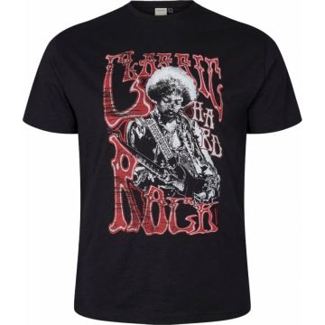 North 56 Denim Mens Big Size Jimi Hendrix Print Crew Neck Cotton T Shirt