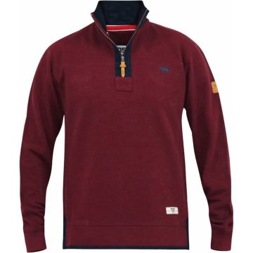 D555 Mens Big Size Quarter Neck Pique Fleece Sweatshirt