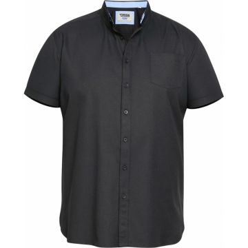 D555 Mens Big Size Oxford Button Down Collar Cotton Short Sleeve Shirt With Breast Pocket