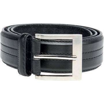 Duke Mens Big Size-HARLEY-D555 Kingsize Four Stitch Line Square Buckle Belt 3.90 cm Width