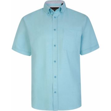 Kam Mens Big Size Premium Oxford Button Down Collar Short Sleeve Shirt With Breast Pocket
