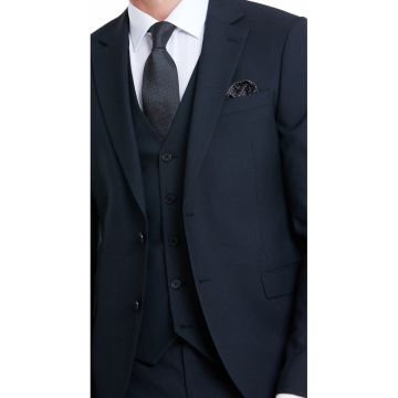 Benetti Mens Big Size Prestige Comfort Fit Plain Wool Suit Waistcoat