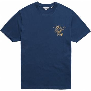 Ben Sherman Mens Big Size Strolling Record Print Crew Neck Cotton T Shirt
