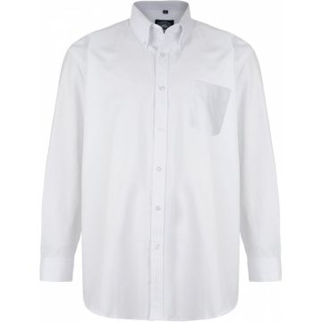 Kam Mens Big Size Oxford Button Down Collar Cotton Long Sleeve Shirt