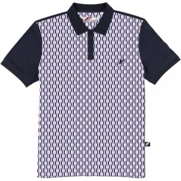 Mish Mash Mens Big Size Pattern Fashion Polo With Contrast Collar