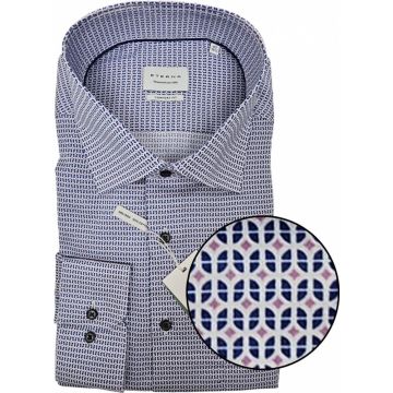 Eterna Mens Big Size Comfort Fit Pattern Long Sleeve Formal Shirt With Breast Pocket