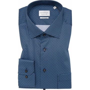 Eterna Mens Big Size Micro Pattern Formal Long Sleeve Shirt