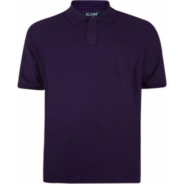 Kam Mens Big Size Plain Polo Shirt With Chest Pocket