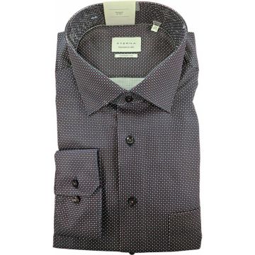 Eterna Mens Big Size Micro Pattern Formal Long Sleeve Shirt