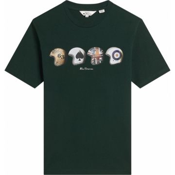 Ben Sherman Mens Big Size Helmet Print Cotton Crew Neck T Shirt
