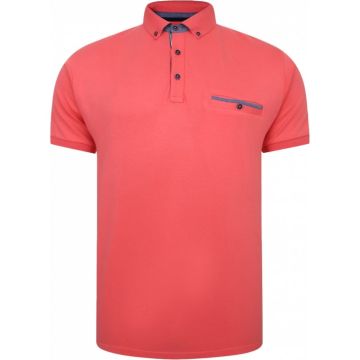 Peter Gribby Mens Big Size Jersey Button Down Collar Short Sleeve Polo With Breast Pocket