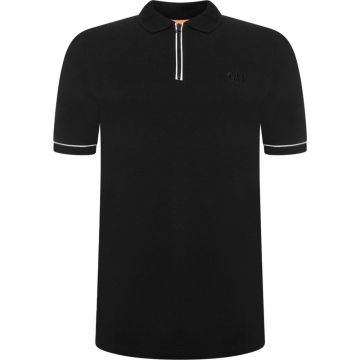 Greyhawk Mens Big Size Quarter Zip Cotton Stretch Short Sleeve Polo