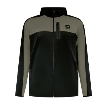 D555 Mens Big Size Active Performance Stretch Zip Through Hoodie
