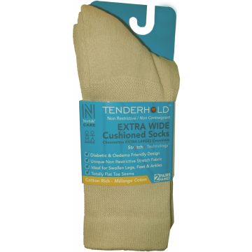 Norfolk Socks Norfolk 2 Pair Pack Cushioned Extra Wide Cotton Socks with Stretch Technology