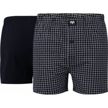 CECEBA Mens Big Size Pure Cotton Two Pack Boxer Shorts