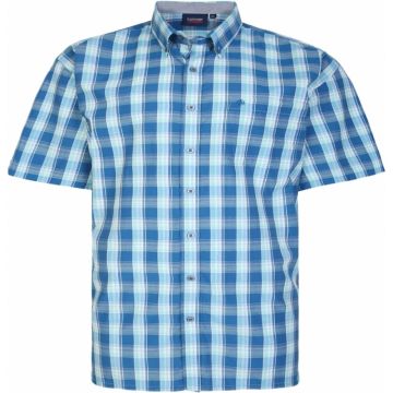 Espionage Mens Big Size Cotton Button Down Collar Short Sleeve Shirt