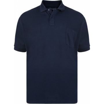 Kam Mens Big Size Plain Polo Shirt With Chest Pocket