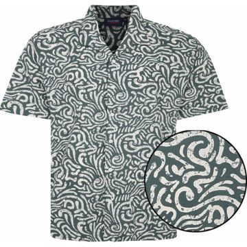 Espionage Mens Big Size Short Sleeve All Over Abstract Print Shirt