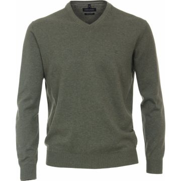 Casa Moda Plain Pima Cotton V Neck Knitwear