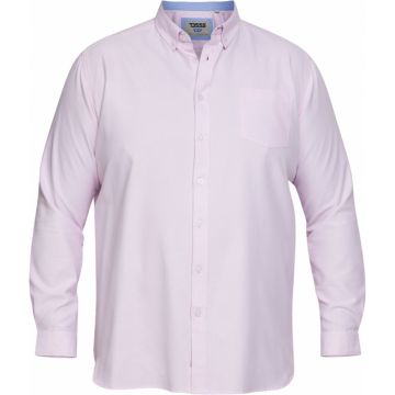D555 Mens Big Size Oxford Button Down Collar Cotton Long Sleeve Shirt With Breast Pocket