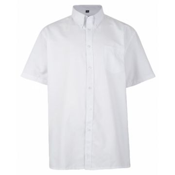 Kam Mens Big Size Plain Short Sleeve Oxford Shirt