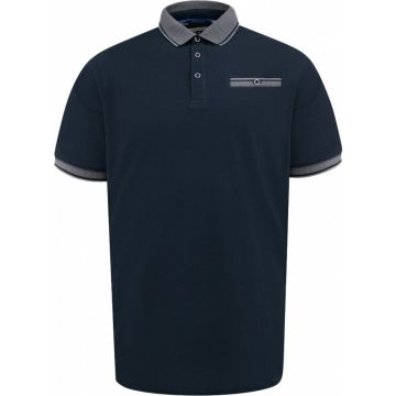 D555 Mens Big Size Contrast Collar Cotton Polo