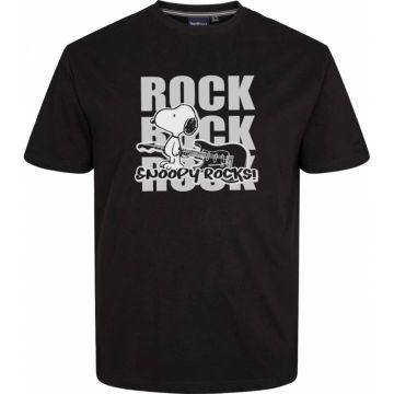 North 56 Mens Big Size Snoopy Rocks Print Cotton Crew Neck T Shirt