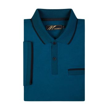 Mish Mash Mens Big Size Fashion Polo With Contrast Rib Collar And Cuff