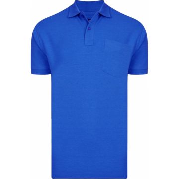 Kam Mens Big Size Plain Polo Shirt With Chest Pocket