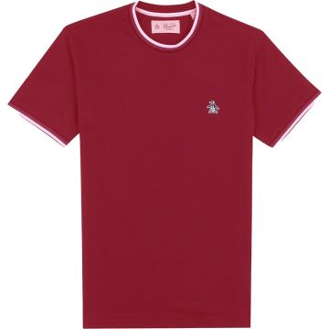 Penguin Mens Big Size Organic Cotton Crew Neck T Shirt with contrast Trim
