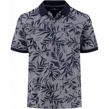 Fynch Hatton Mens Big Size Leaf Design Polo Shirt