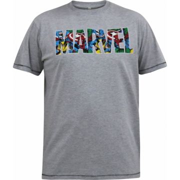 D555 Mens Big Size Marvel Print Cotton Crew Neck T Shirt