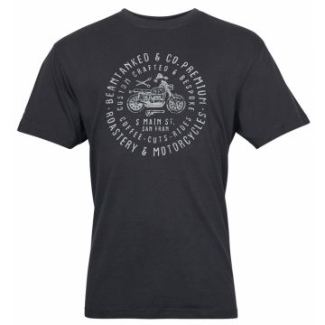 Replika Mens Big Size Motorcycle Print Cotton Crew Neck T Shirt