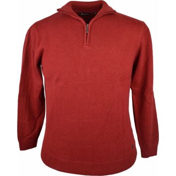 Kings Road Mens Big Size Cotton Quarter Zip Knitwear