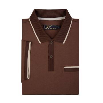 Mish Mash Mens Big Size Fashion Polo With Contrast Rib Collar And Cuff