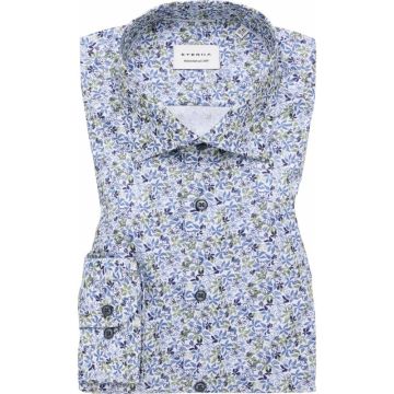 Eterna Mens Big Size Floral Pattern Comfort Fit Formal Long Sleeve Shirt