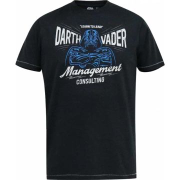 D555 Mens Big Size Official Star Wars Management Consulting Printed T-Shirt