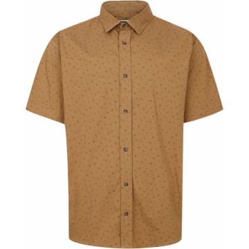Ed Baxter Mens Big Size Shape Print Stretch Cotton Casual Short Sleeve Shirt